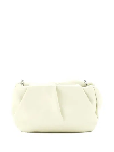 Pre-owned Burberry Rose Chain Leather Clutch Bag In Yellow