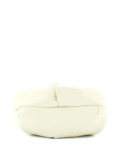 Pre-owned Burberry Rose Chain Leather Clutch Bag In Yellow