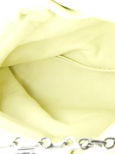 Pre-owned Burberry Rose Chain Leather Clutch Bag In Yellow