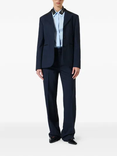Iceberg Single-breasted Long-sleeved Suit Jacket In Blue