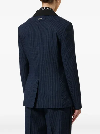 Iceberg Single-breasted Long-sleeved Suit Jacket In Blue