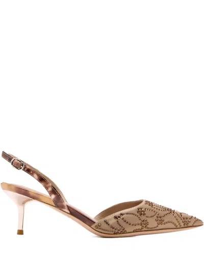 Nicoli 60mm Dahna Embellished Slingback Pumps In Multi