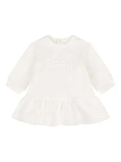 Elisabetta Franchi Logo-detail Ruffled Dress In White