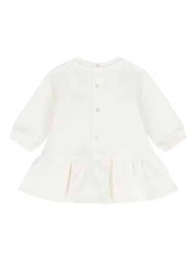 Elisabetta Franchi Logo-detail Ruffled Dress In White
