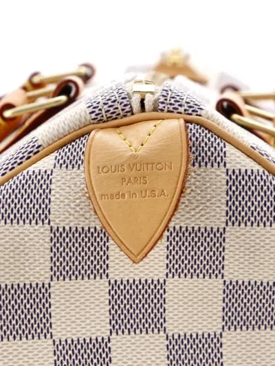Pre-owned Louis Vuitton Speedy Handbag Damier 30 Satchel In White