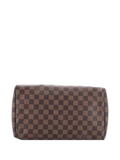 Pre-owned Louis Vuitton Speedy Handbag Damier 30 Satchel In Brown