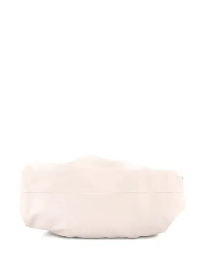 Pre-owned Bottega Veneta The Pouch Leather Teen Clutch Bag In Neutral