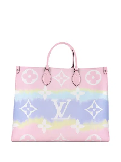 Pre-owned Louis Vuitton Onthego Limited Edition Escale Monogram Giant Gm Tote Bag In Multi
