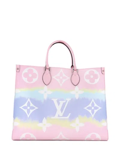 Pre-owned Louis Vuitton Onthego Limited Edition Escale Monogram Giant Gm Tote Bag In Multi