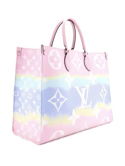 Pre-owned Louis Vuitton Onthego Limited Edition Escale Monogram Giant Gm Tote Bag In Multi