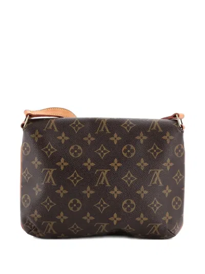 Pre-owned Louis Vuitton Musette Tango Handbag Monogram Canvas Shoulder Bag In Brown