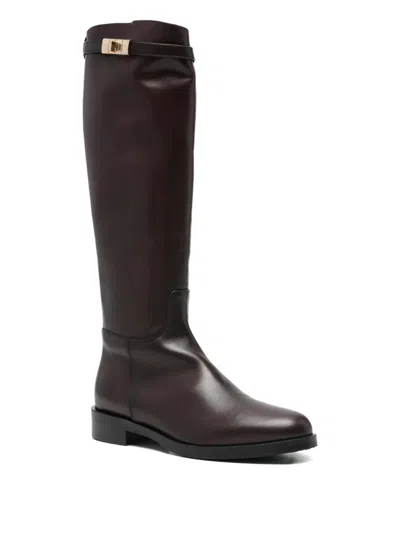 Paola Parisi 30mm Buckle-detail Boots In Animal Print