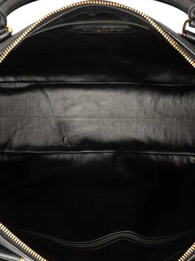 Pre-owned Chanel 1991-1994 Caviar Front Pocket Tote Bag In Black