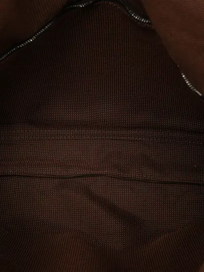 Pre-owned Hermes 1990-2010 Canvas Herline Messenger Crossbody Bag In Brown