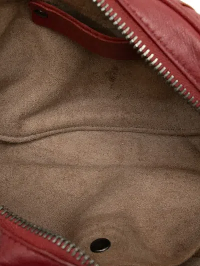 Pre-owned Bottega Veneta 2012-2025 Nappa Intrecciato Belt Bag In Red