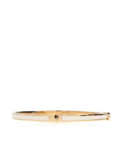 Coach Logo Bangle Bracelet In Gold