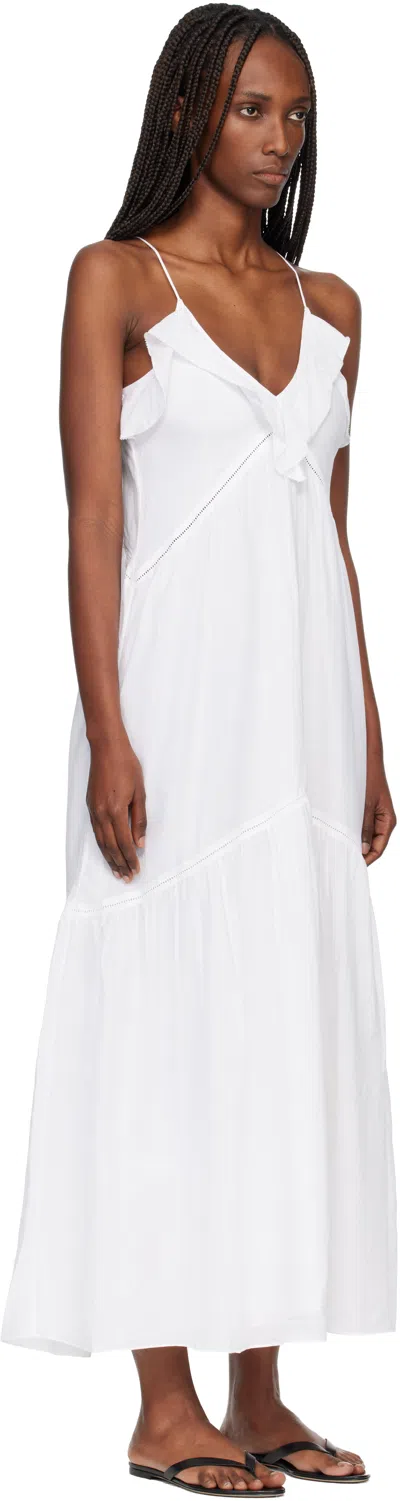 Isabel Marant Étoile Vasma Cotton Voile Dress Maxi Backless In Gray