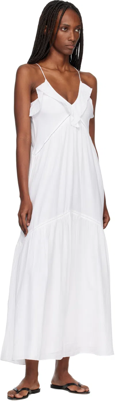 Isabel Marant Étoile Vasma Cotton Voile Dress Maxi Backless In Gray