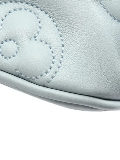 Pre-owned Louis Vuitton 2021-2025 Monogram Calfskin Bubblegram Alma Bb Satchel In Blue