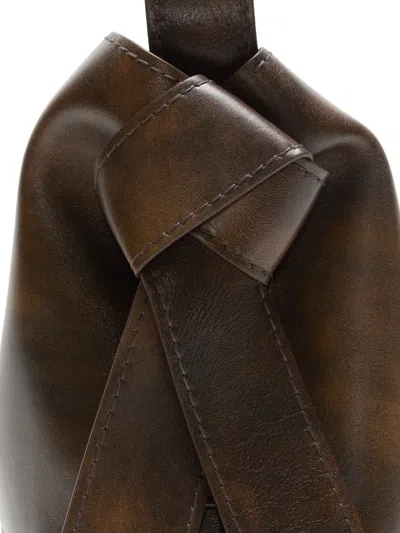 Acne Studios Mini Musubi Shoulder Bag In Brown