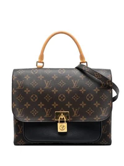 Pre-owned Louis Vuitton 2018 Monogram Marignan Satchel In Black