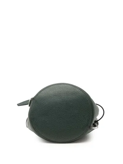 Pre-owned Celine 2018-2025 Nano Leather Big Bucket Bag Satchel In Green