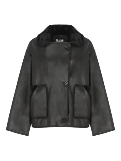 Betta Corradi Fur-collar Pocket Coat In Black