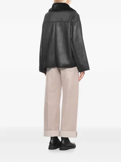 Betta Corradi Fur-collar Pocket Coat In Black