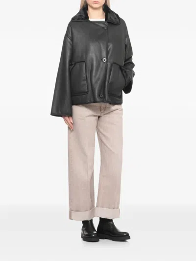 Betta Corradi Fur-collar Pocket Coat In Black