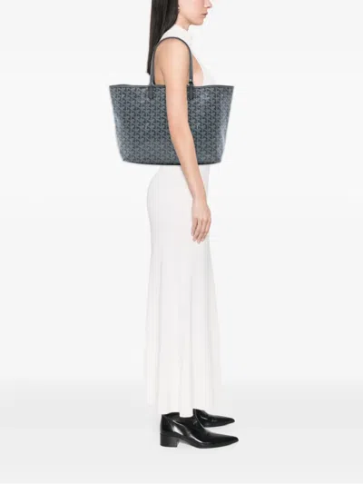 Pre-owned Goyard 2019 Ine Saint Louis Pm Tote Bag In Gray