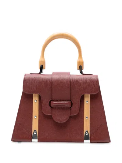 Pre-owned Goyard 2013 Leather Saigon Structured Pm Satchel In Red