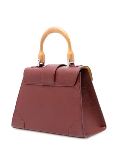 Pre-owned Goyard 2013 Leather Saigon Structured Pm Satchel In Red