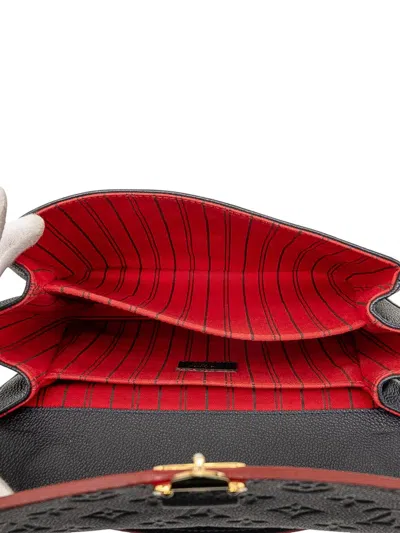 Pre-owned Louis Vuitton 2019 Monogram Empreinte Pochette Metis Satchel In Blue