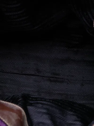 Pre-owned Prada 2000-2025 Tessuto Pietre Jeweled Tote Bag In Purple