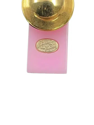 Pre-owned Chanel 2010-2025 Resin Eiffel Tower Cc Brooch Costume Brooch In Gold