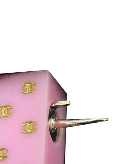 Pre-owned Chanel 2010-2025 Resin Eiffel Tower Cc Brooch Costume Brooch In Gold