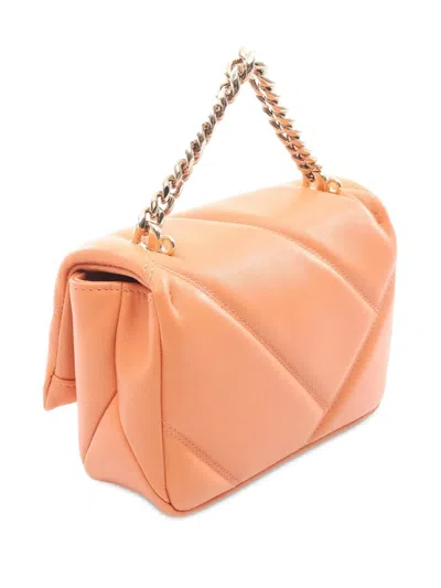 Pre-owned Bvlgari 2010-2025 Mini Leather Serpenti Cabochon Satchel Crossbody Bag In Orange