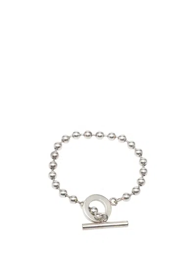 Pre-owned Gucci 2000-2015 Sterling Silver Ball Chain Toggle Bracelet