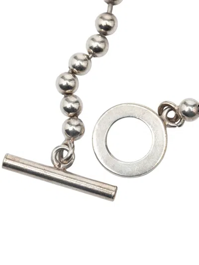 Pre-owned Gucci 2000-2015 Sterling Silver Ball Chain Toggle Bracelet