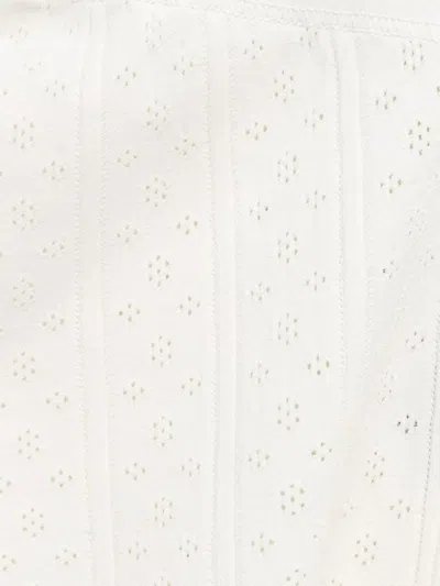 Jw Anderson Pointelle Bow Shorts In White