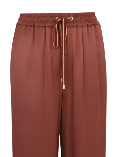 Lorena Antoniazzi Drawstring-waist Trousers In Animal Print