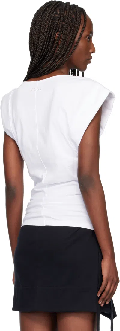 Isabel Marant White Maisan T-shirt In Gray