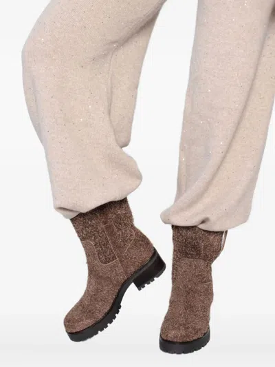 Chuckies Textured Boot In Brown