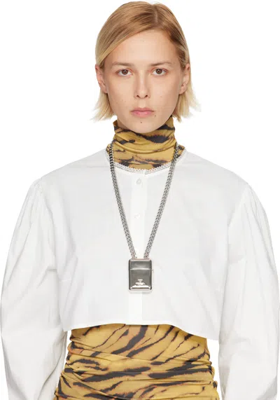 Toga Case Necklace In Silver