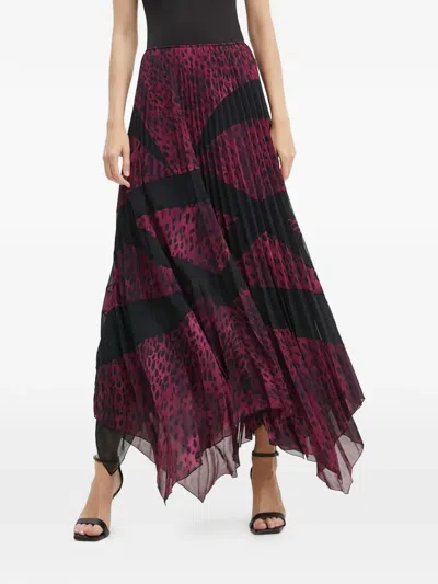 Pinko Pleated Maxi Skirt In Purple
