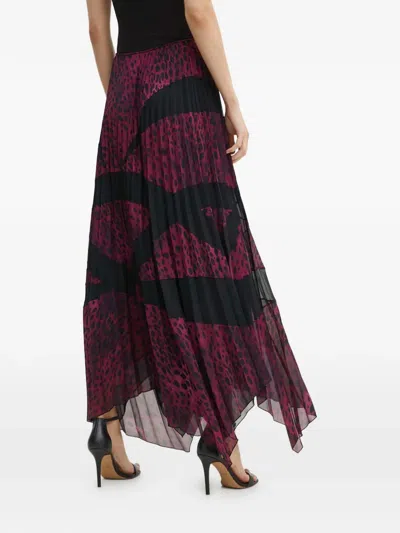 Pinko Pleated Maxi Skirt In Purple