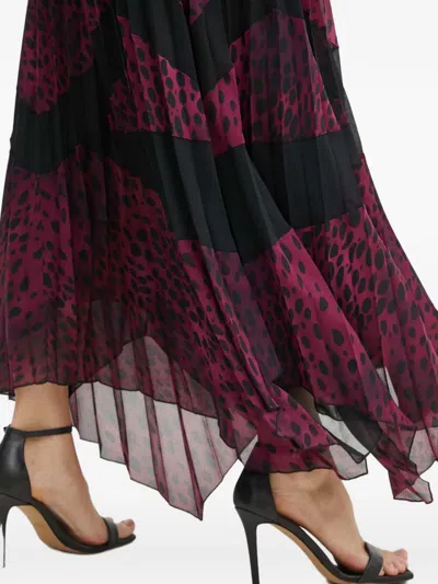 Pinko Pleated Maxi Skirt In Purple