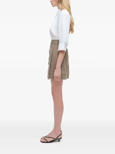 Simkhai Fraser Long-sleeve Mini Skirt In Green