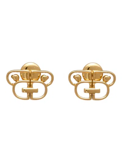 Bapy By *a Bathing Ape® Logo-motif Stud Earrings In Gold
