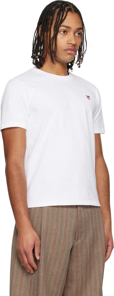 Bape White '' Heart One Point T-shirt In White